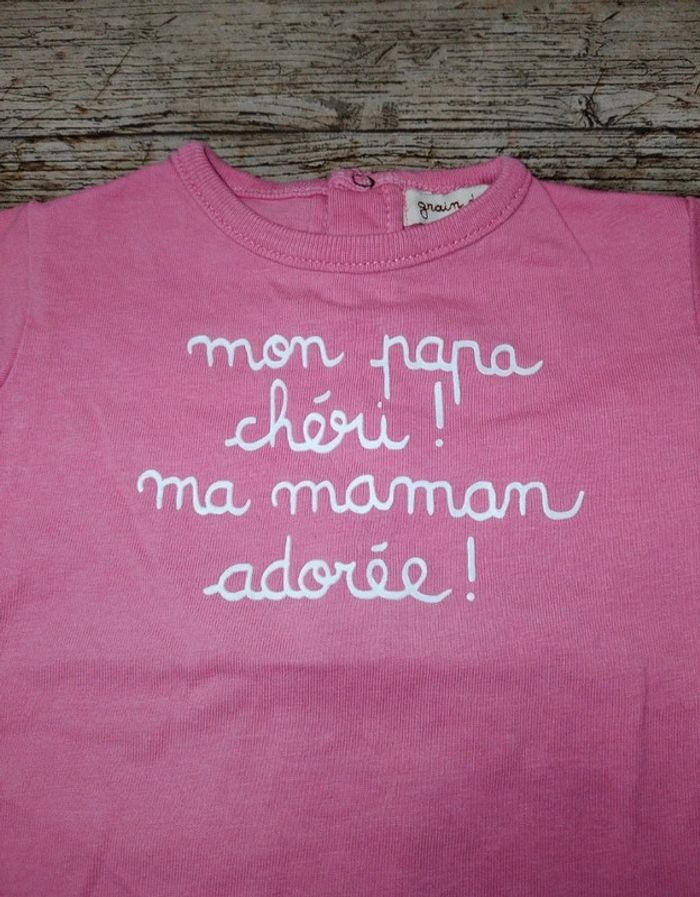 Joli t-shirt manches courtes été fille 3 mois - photo numéro 2