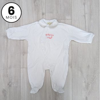 Pyjama blanc - bébé 6 mois