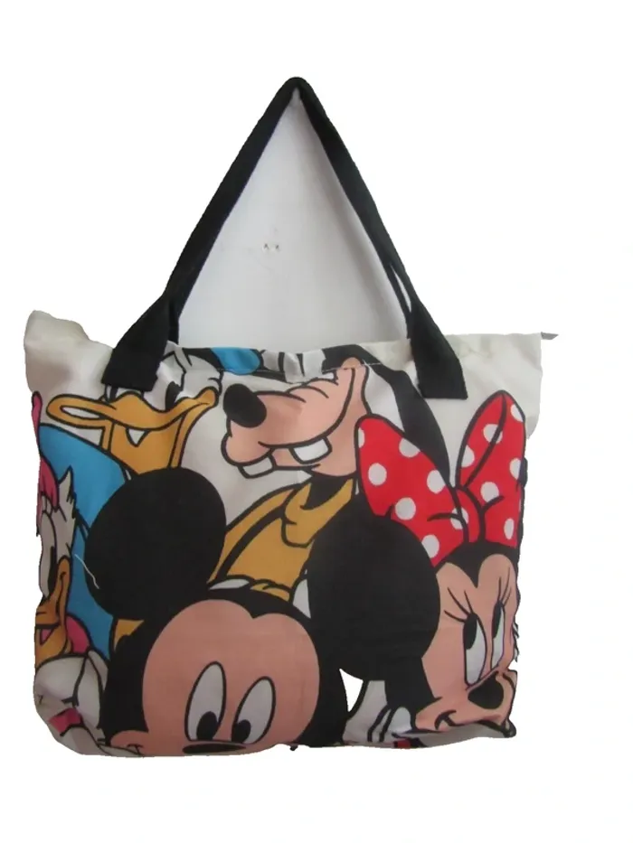 sac cabas mickey shopping plage vacances cours 38 x 28 cms