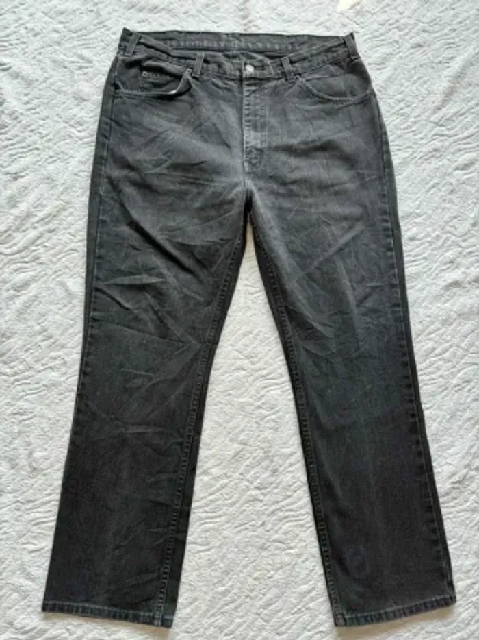 Jean Levi’s 619 regular straight droit taille haute gris anthracite 80/90s vintage Canada W36 XL/46 - photo numéro 4