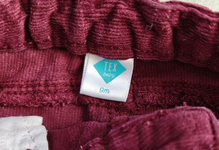 9 mois - pantalon velours côtelé fille  (Tex Baby) - photo numéro 3