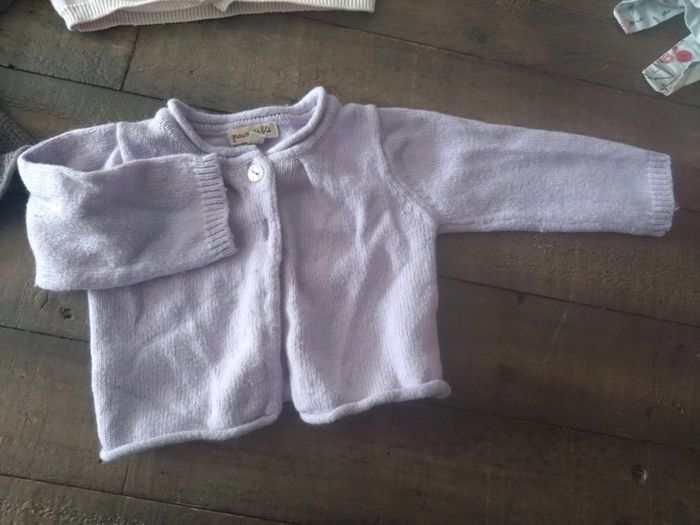 Lot de 3 gilets bébé fille 9 mois - photo numéro 4