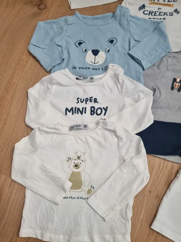 Lot de 16 t shirt manche longue 12 mois - photo numéro 4