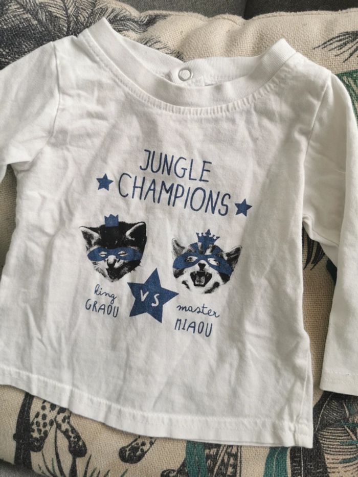 Tee shirt manches longue tape a l'œil - photo numéro 3