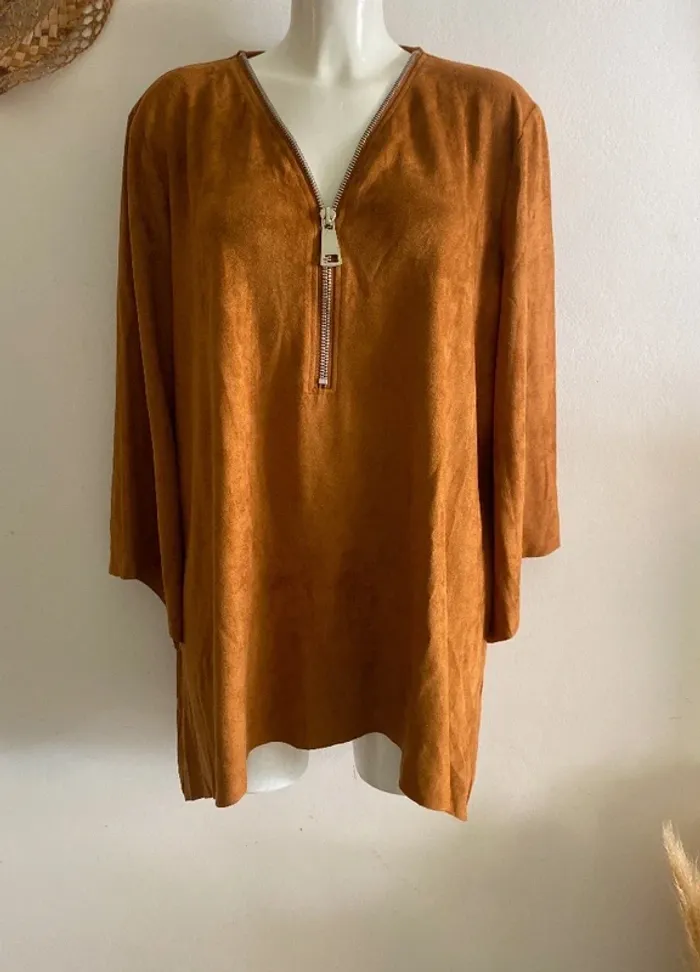 Blouse effet daim