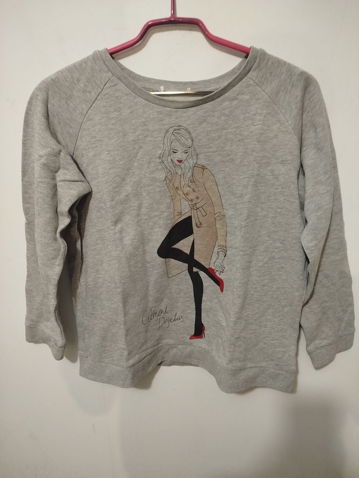 pull gris taille 42