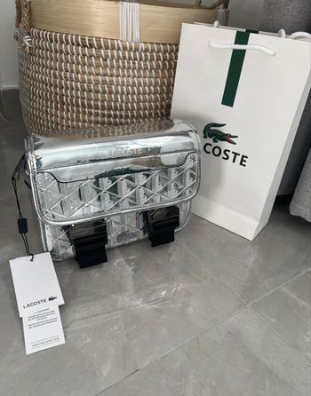 Sacoche Lacoste argenté the blend homme