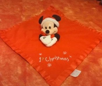 Doudou plat carré Mickey père noël, Disney Store