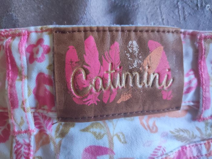 Ensemble fille Catimini floral taille 12 mois en coton - photo numéro 4