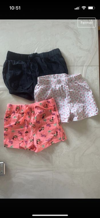 Shorts fille 1 kiabi, 1 Disney, 1 orchestra