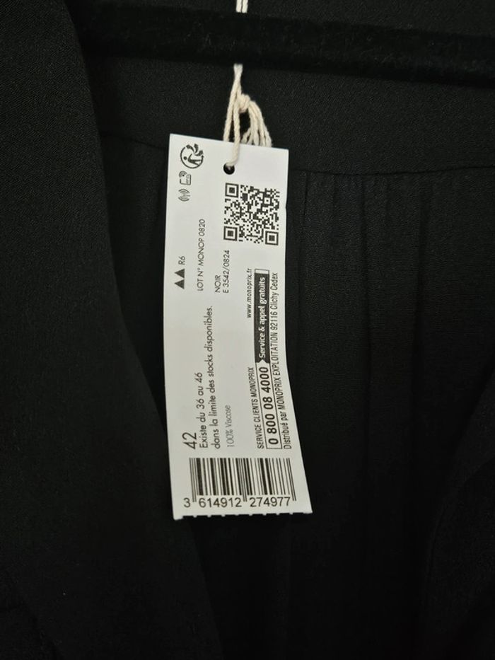 Robe chemise longue noire Monoprix - photo numéro 3