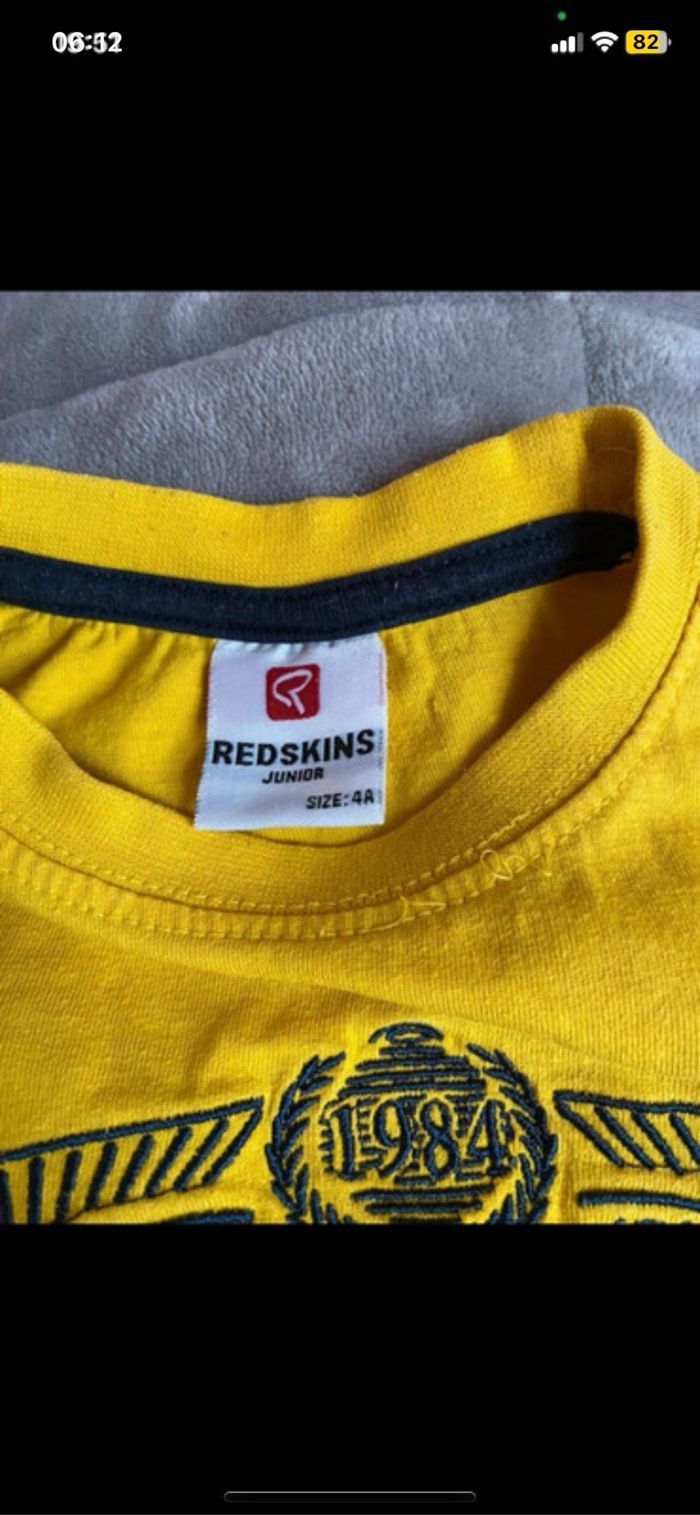 Ensemble short et t-shirt redskins  Taille 4 ans - photo numéro 3