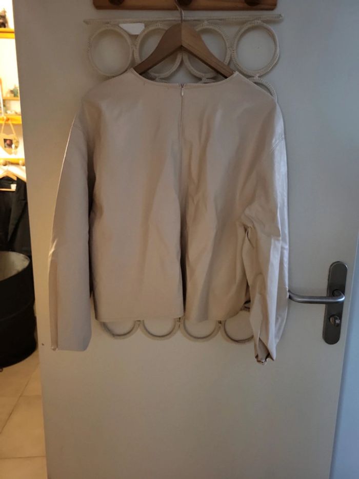 Blouse similicuir beige - photo numéro 5