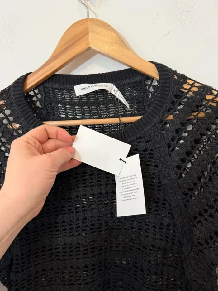 Top au crochet noir Isabel Marant - photo numéro 4