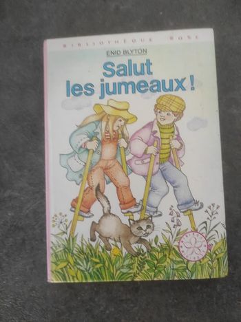 Salut les jumeaux Enid Blyton Bibliothèque Rose cartonnée 1980