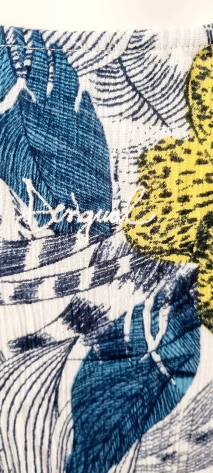 Robe desigual bleu blanche imprimé 42 - photo numéro 10