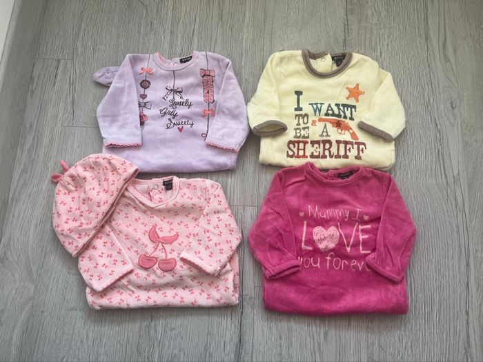 Lot de 4 pyjamas bébé Kiabi – 3 mois (56-62 cm)