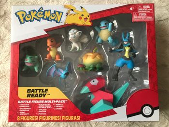 POKEMON 8 Figurines Battle Bulbizarre, Salameche,Nosferapti, Goupix d'Alona, Dratatin, Porygon,