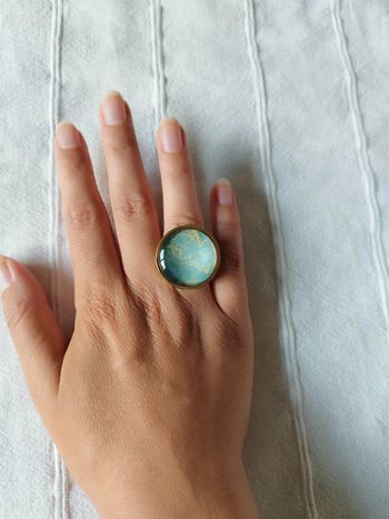 bague ajustable en acier inoxydable doré