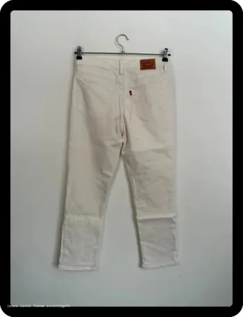 Jean Levi's Femme Blanc | Classic Straight | Taille W29 L30 FR40 | Bon État | BP19