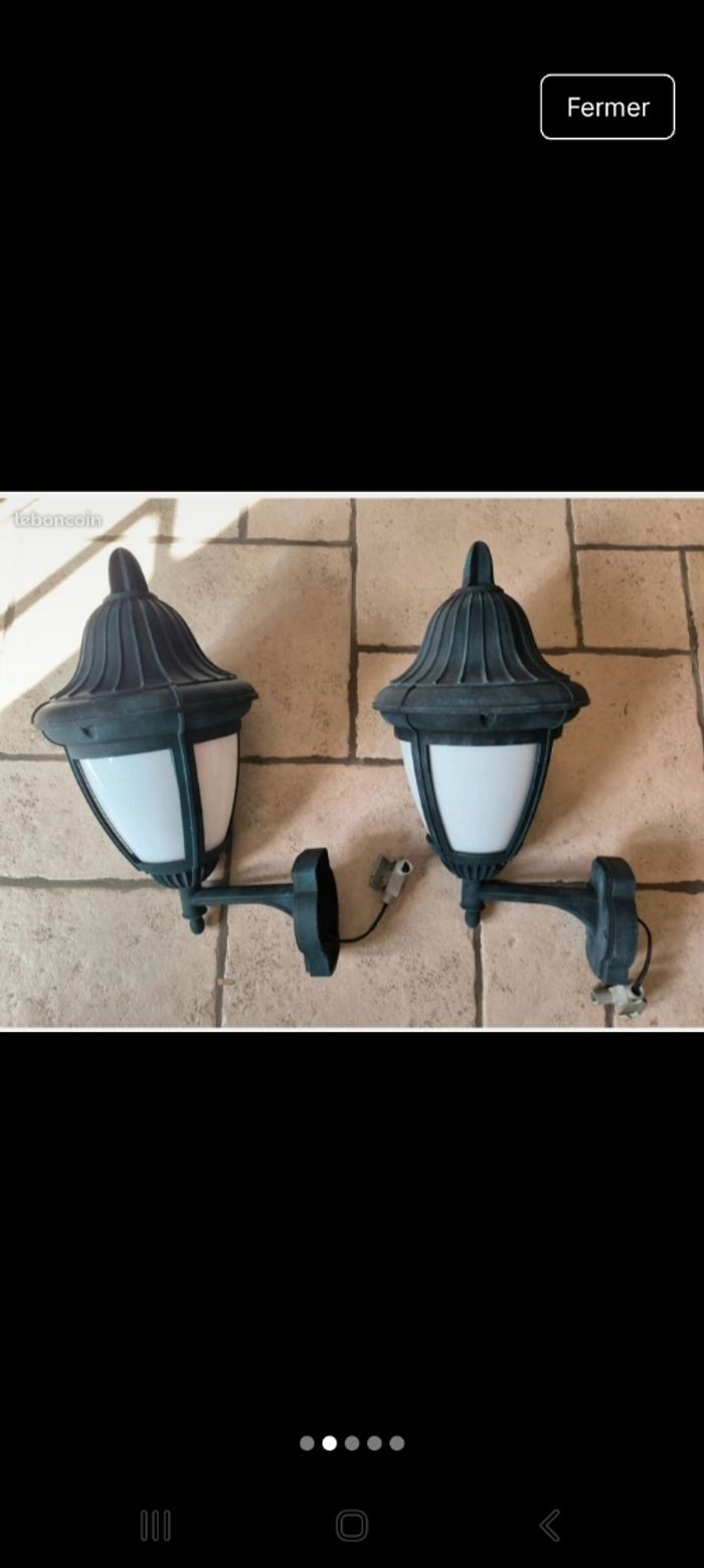 2 luminaires extérieurs en fonte - photo numéro 2
