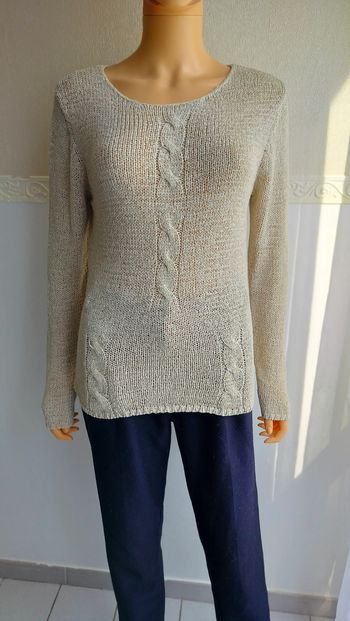 Pull vintage torsadé crème Armand Thiery T36/38 N*597