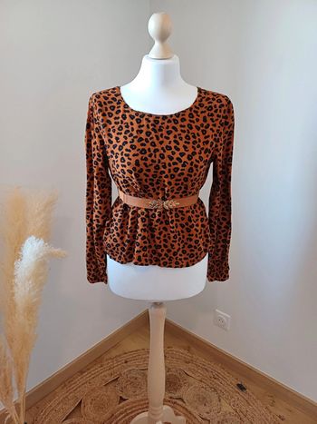 Top à imprimé Léopard Kiabi taille S 36