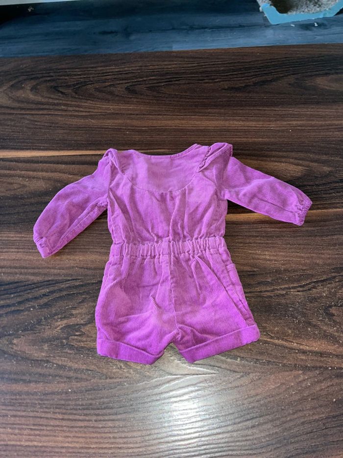 Combishort manche mes longues en velour - photo numéro 4
