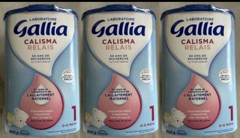 JE VENDS 03 BOITES DE LAIT GALLIA  CALISMA RELAIS  1