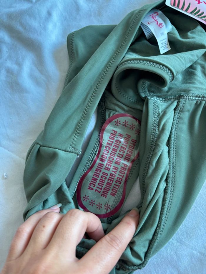 Bas de maillot de bain bikini vert militaire croisé taille S/36 Penti neuf - photo numéro 6