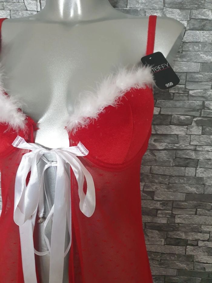 Nuisette sexy rouge Noel T95B - photo numéro 2