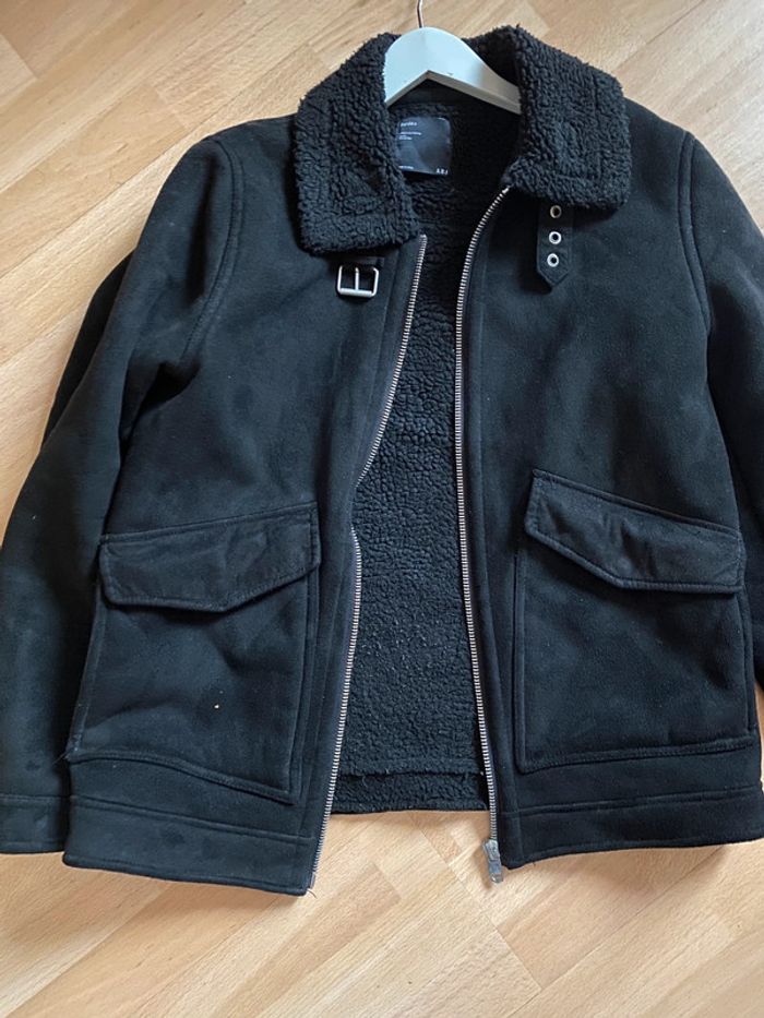 Veste Bershka effet suedé peau de pêche taille M - photo numéro 3