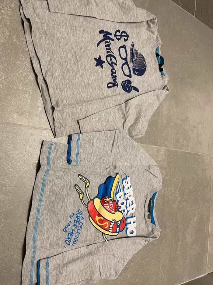 Lot tee shirt manche longue mini gang
