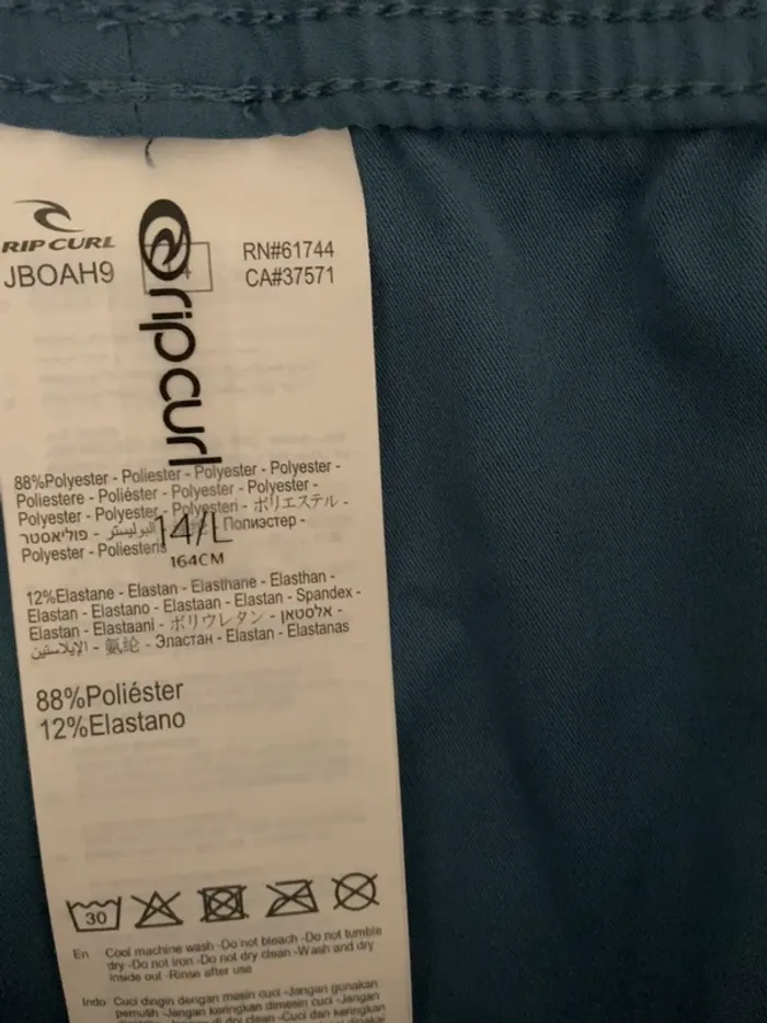 Rip curl short recycled bleu fille 14 ans - photo numéro 5