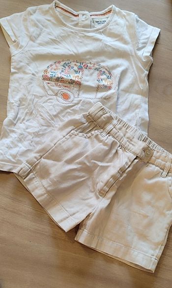 Tenue assortie haut+short 12 mois