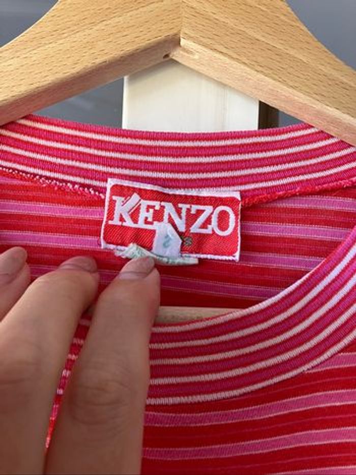 T-chirt rose et rouge à rayures Kenzo T.S - photo numéro 2