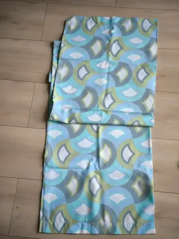Taie traversin vintage motif géométrique rétro 189 X 43 cm