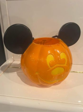 Seau Halloween Disneyland Paris, tête de Mickey neuf, 15€