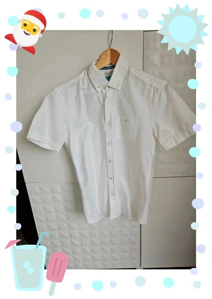 Chemise blanche manche courte Jules taille S homme