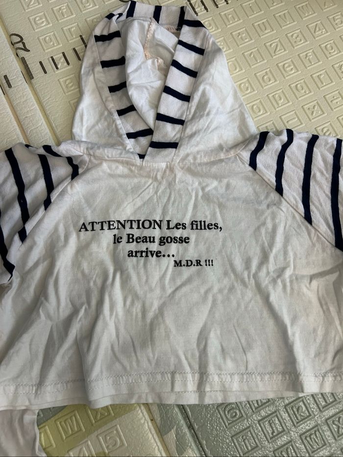 Lot tee shirt humoristique bébé 6/9 mois - photo numéro 4