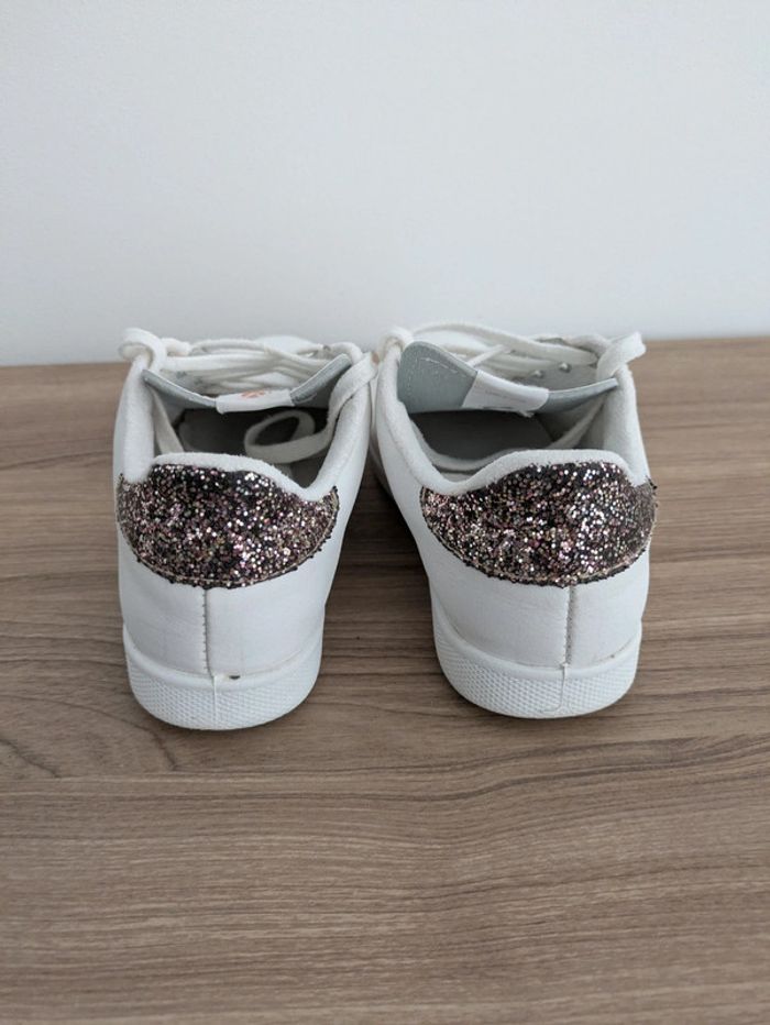 Basket sneakers en cuir blanc Victoria pointure 34 - photo numéro 9