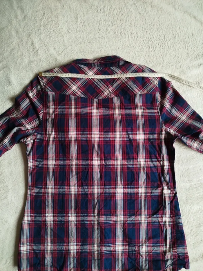 Chemise à carreaux manches longues femme Inside taille M - photo numéro 10