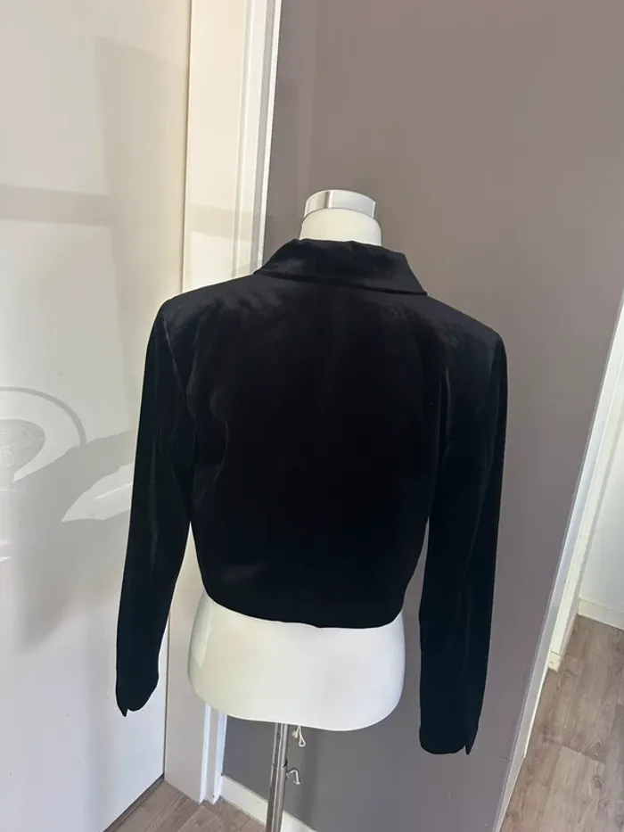 Calliope blazer court en velours, noir, femme, taille L/40 neuf avec étiquette - photo numéro 4