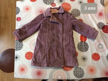 Manteau velours doublé taille 5 ans 👧 