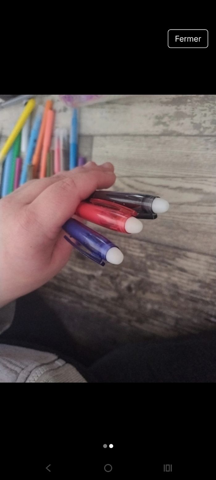 Lot de 3 stylos effaçables - photo numéro 2