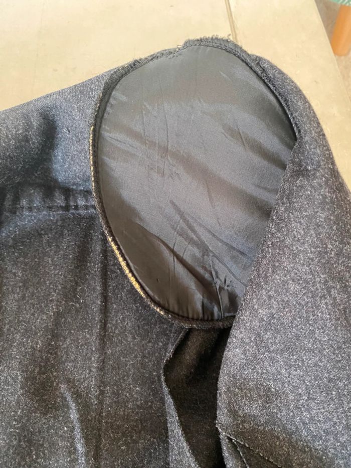 Veste vintage 100 % laine gris anthracite taille 40 - photo numéro 13