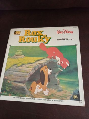 Ancien livre disque vinyle 33 tours - "Rox et Rouky"