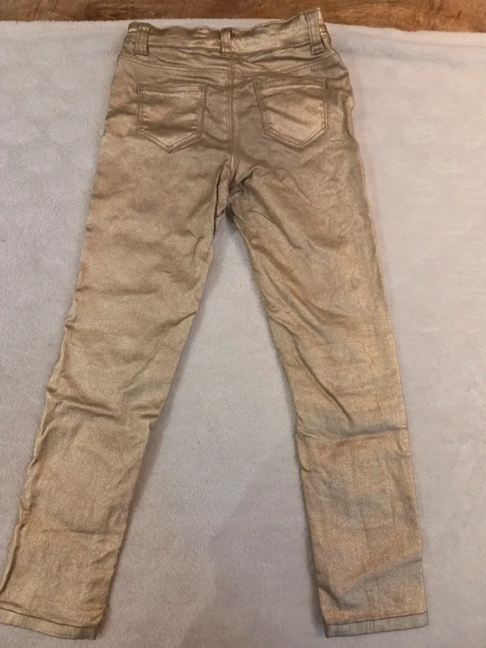 Pantalon enduit doré - photo numéro 5