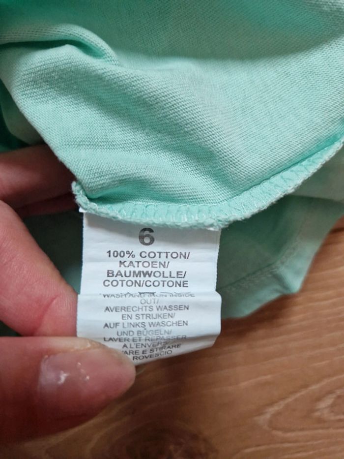 Tee-shirt sans manches fille TQF bleu ciel 6 ans - photo numéro 4