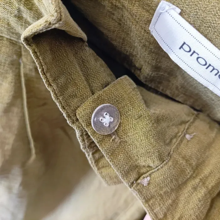 Pantalon vert kaki paper bag taille haute Promod Taille M estimée A379 - photo numéro 10